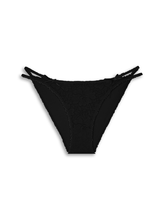 Gümüş Siyah Bikini Dantelli Külot 5001S